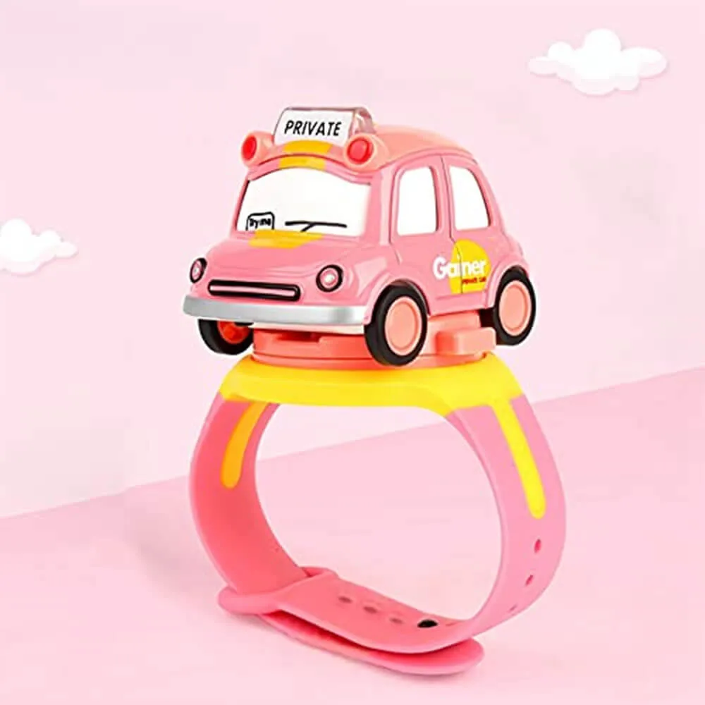 DIGITAL RC WATCH TOY CAR WITH LIGHT AND SOUND