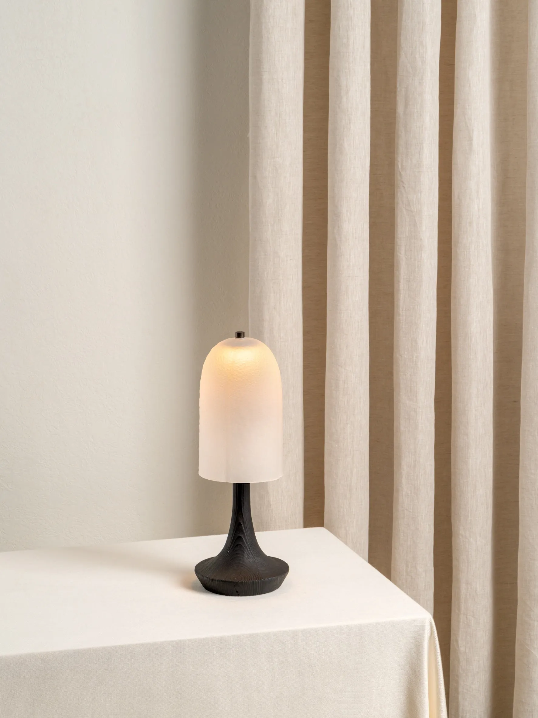 Ember - charred wood rechargeable table lamp