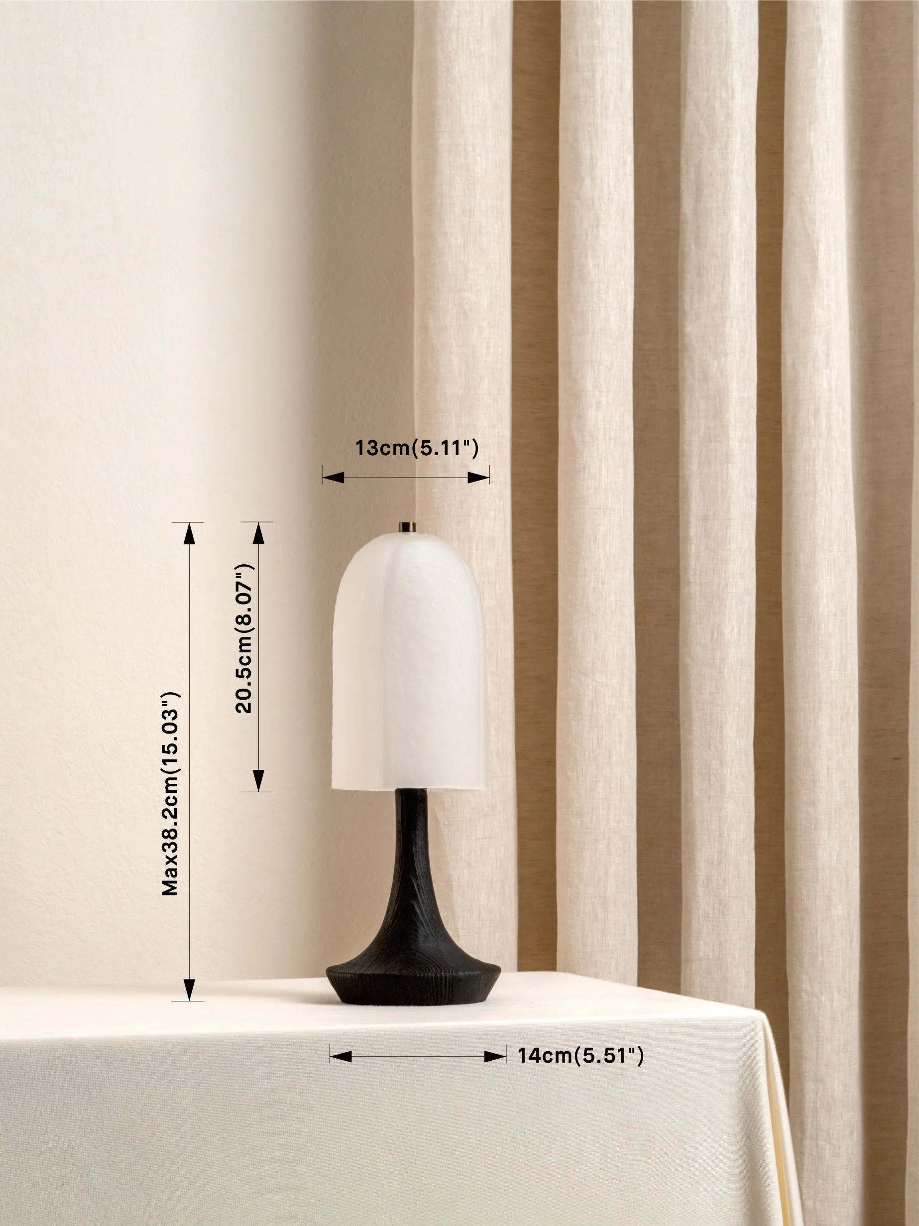 Ember - charred wood rechargeable table lamp