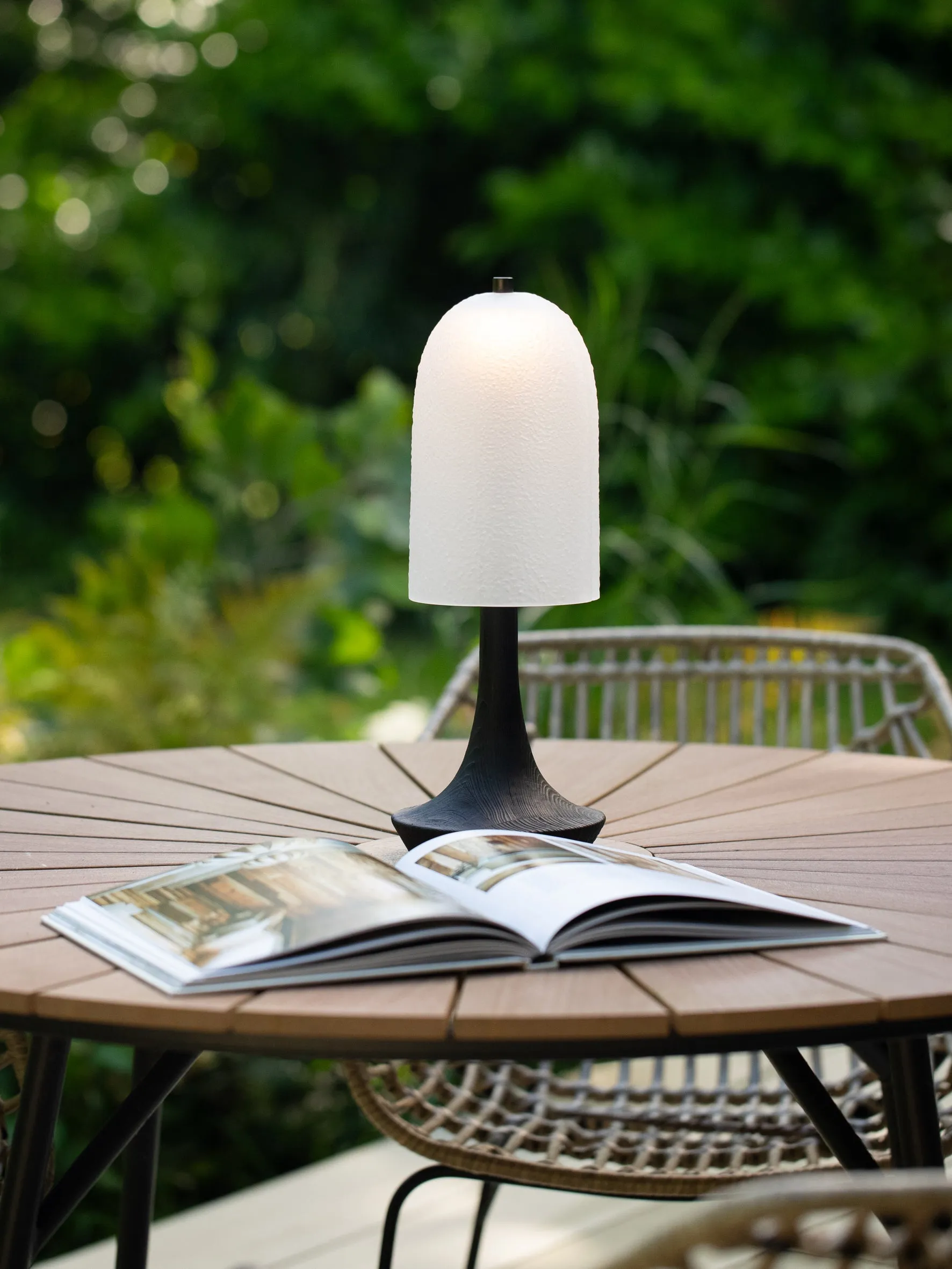 Ember - charred wood rechargeable table lamp