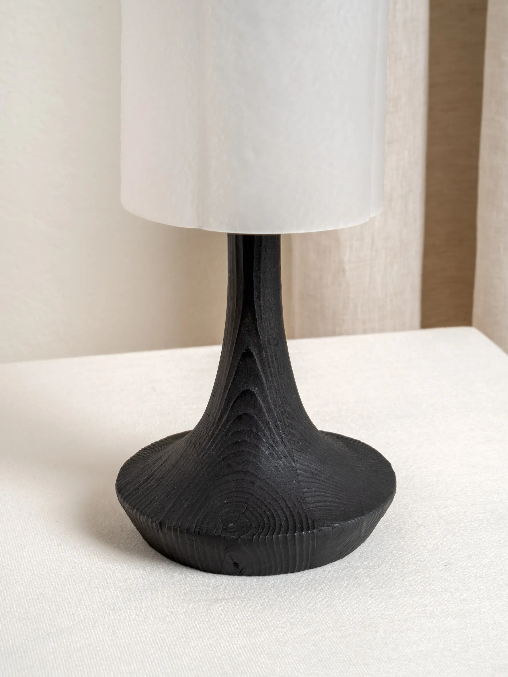 Ember - charred wood rechargeable table lamp