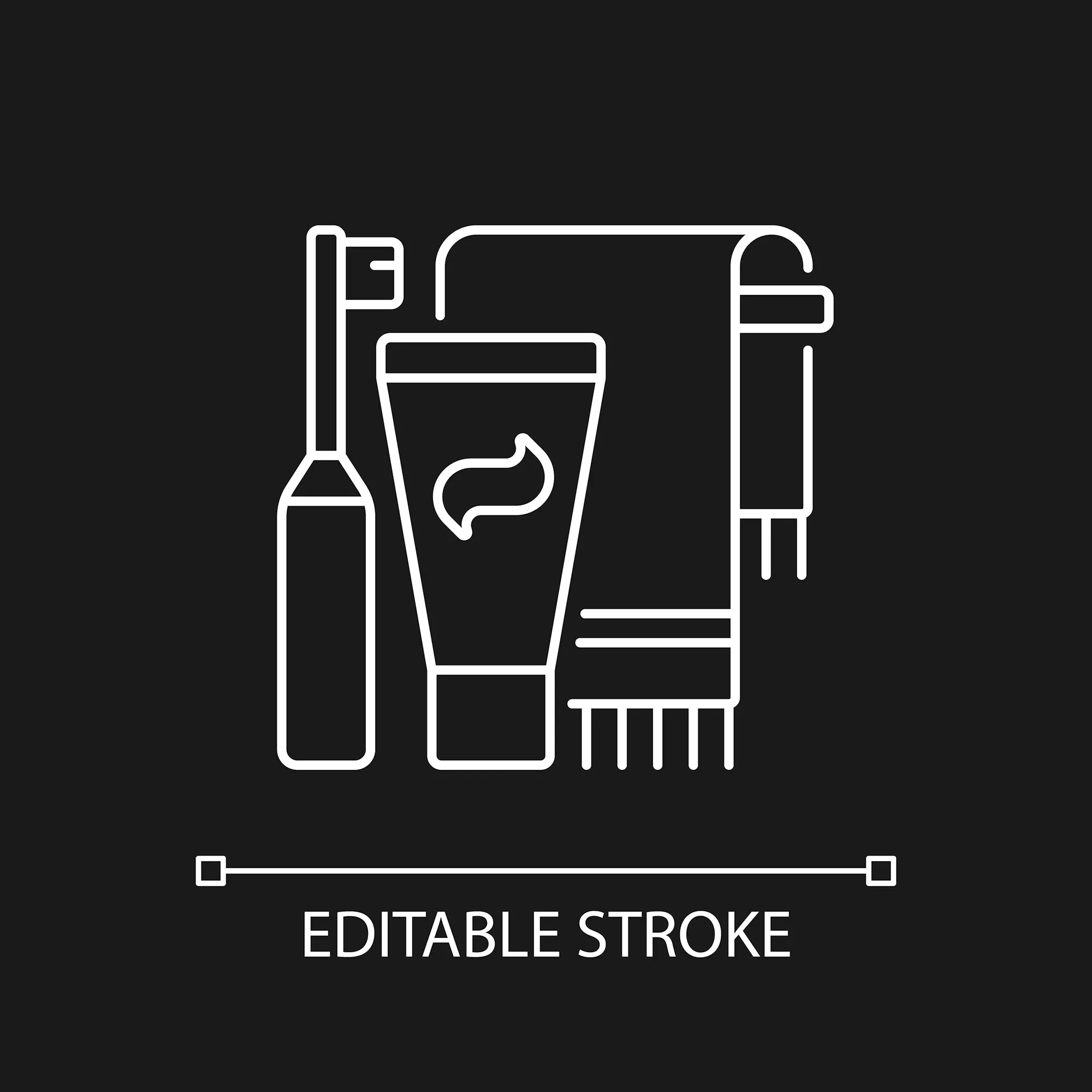 Everyday routine linear icons set for dark and light mode set