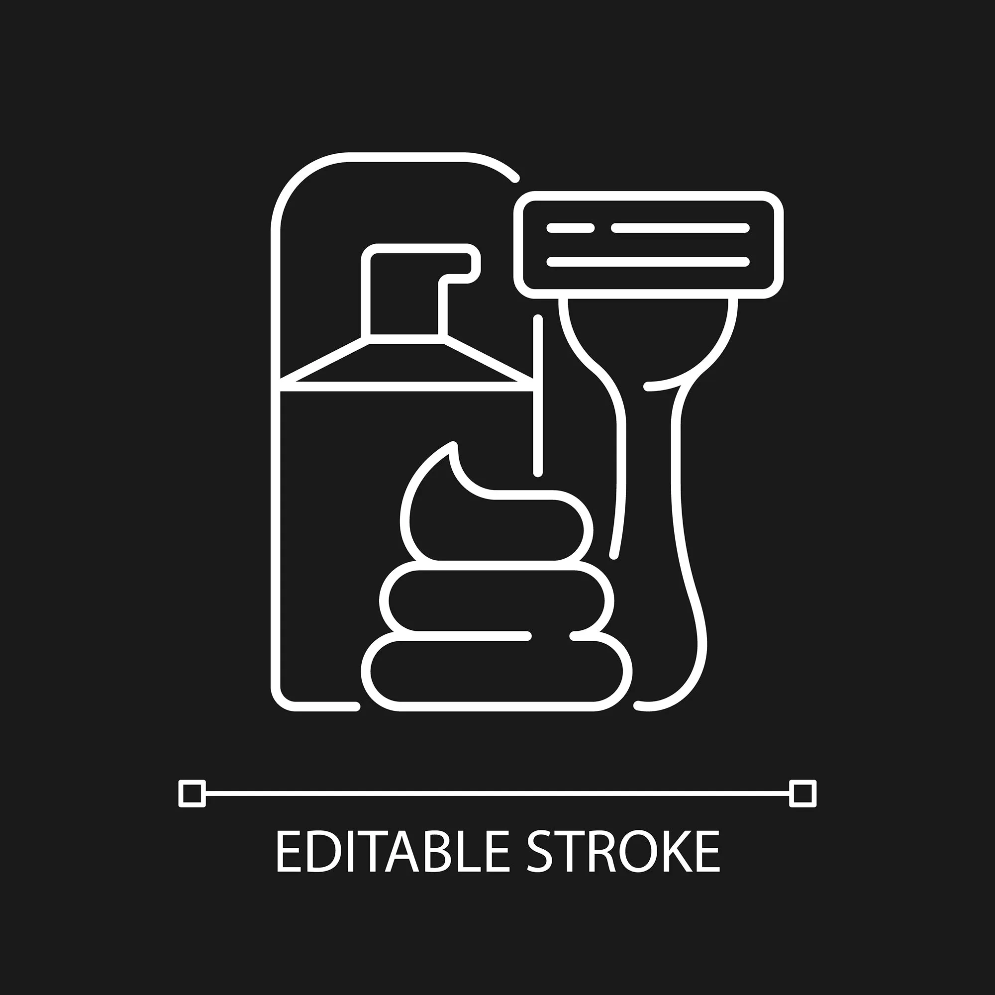 Everyday routine linear icons set for dark and light mode set