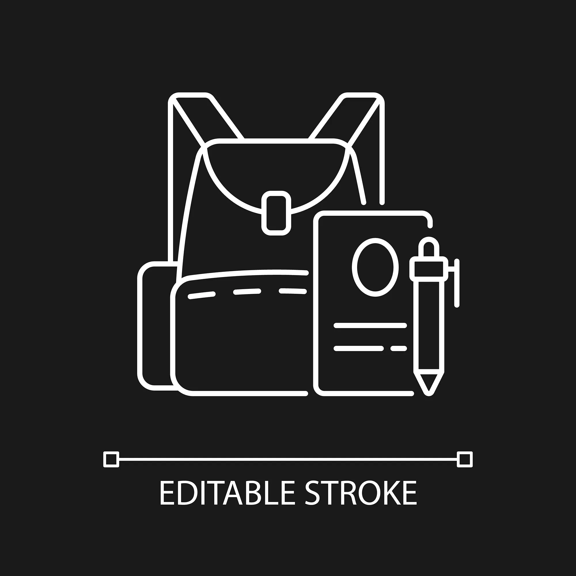 Everyday routine linear icons set for dark and light mode set