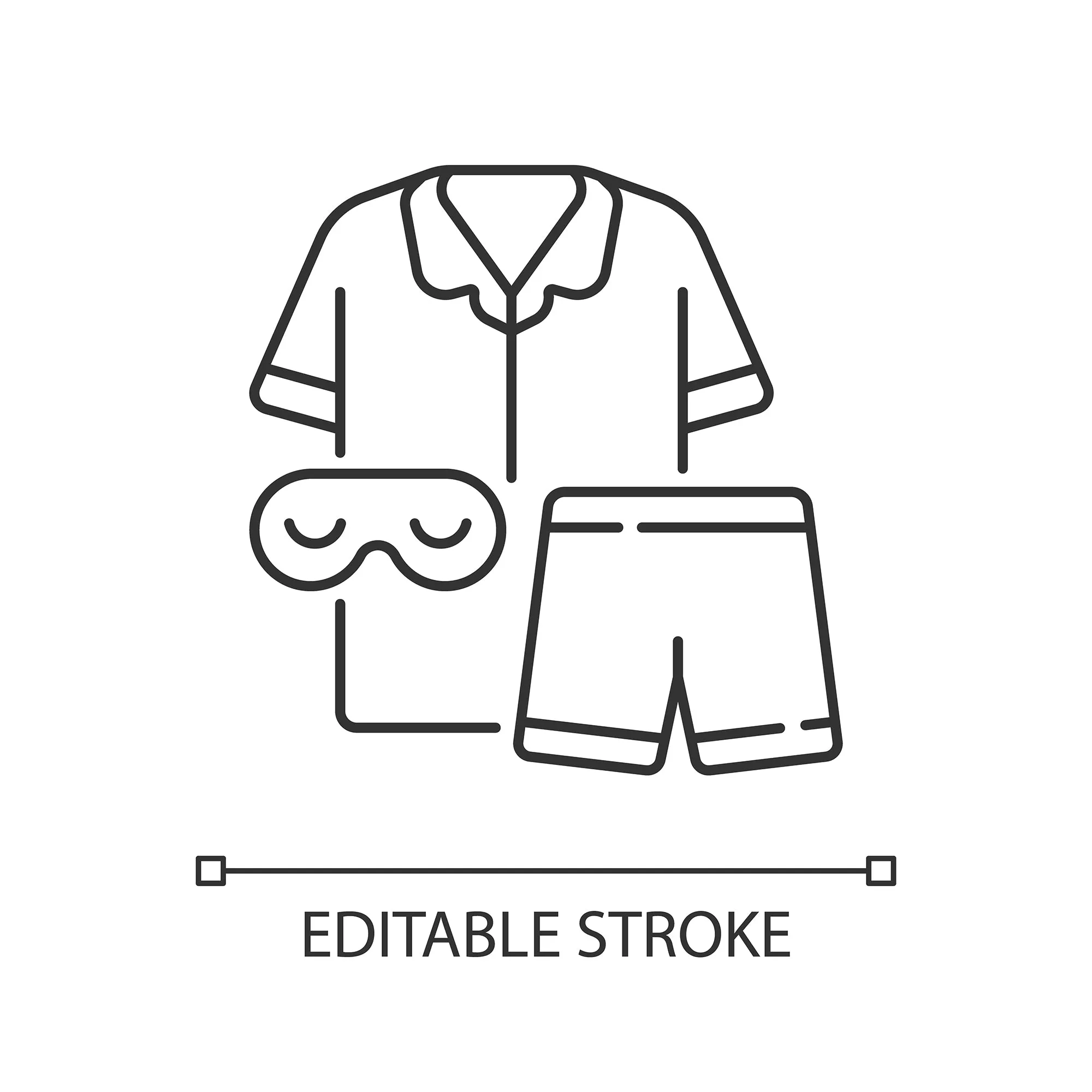 Everyday routine linear icons set for dark and light mode set