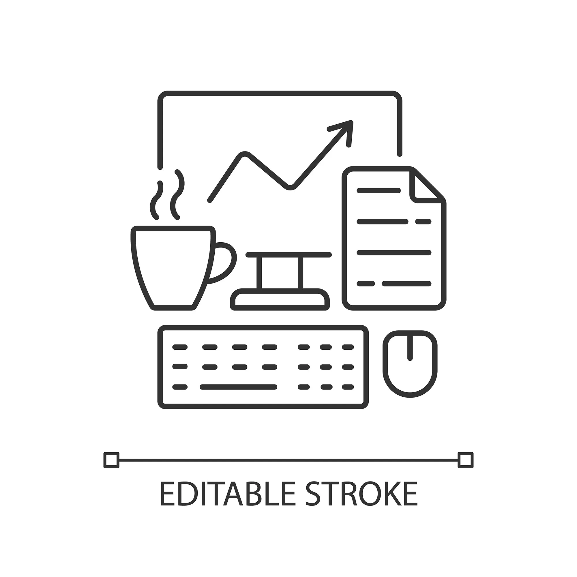Everyday routine linear icons set for dark and light mode set
