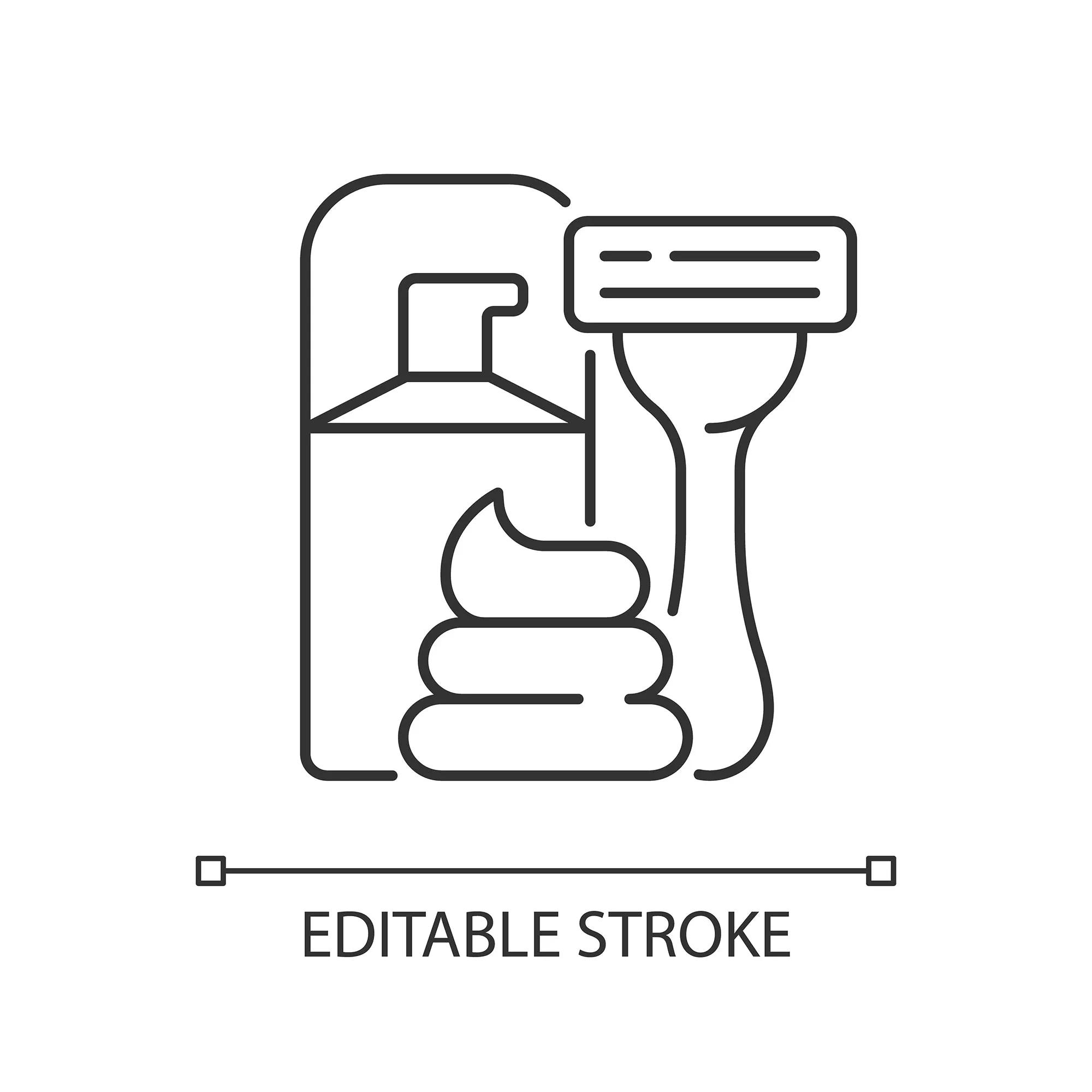 Everyday routine linear icons set for dark and light mode set