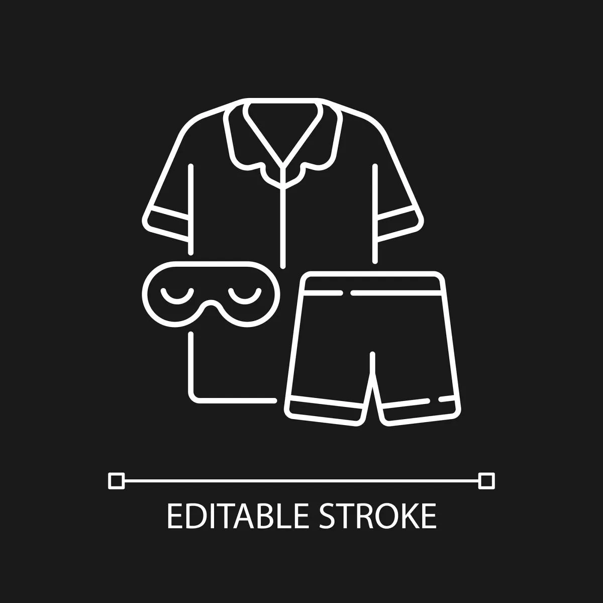 Everyday routine linear icons set for dark and light mode set