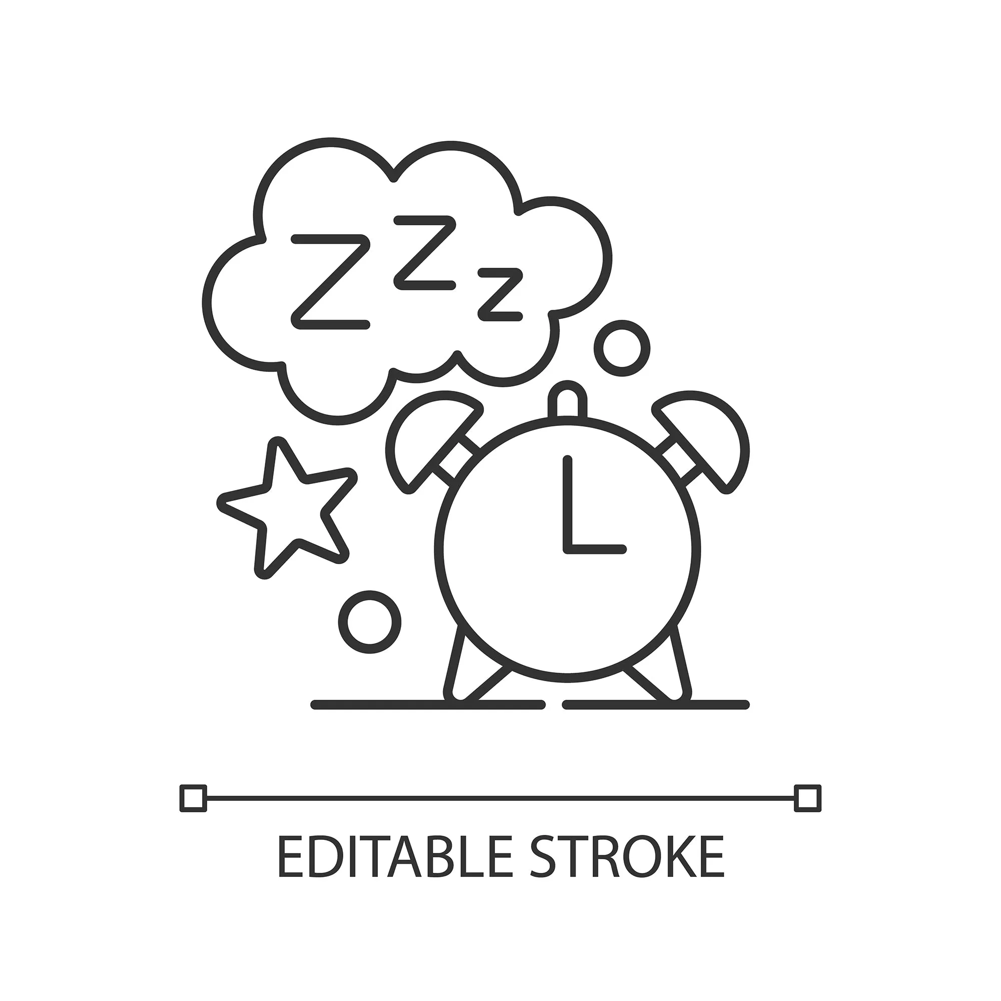 Everyday routine linear icons set for dark and light mode set