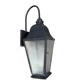 Exterior Wall Sconce Light, Wavy Glass, Traditional