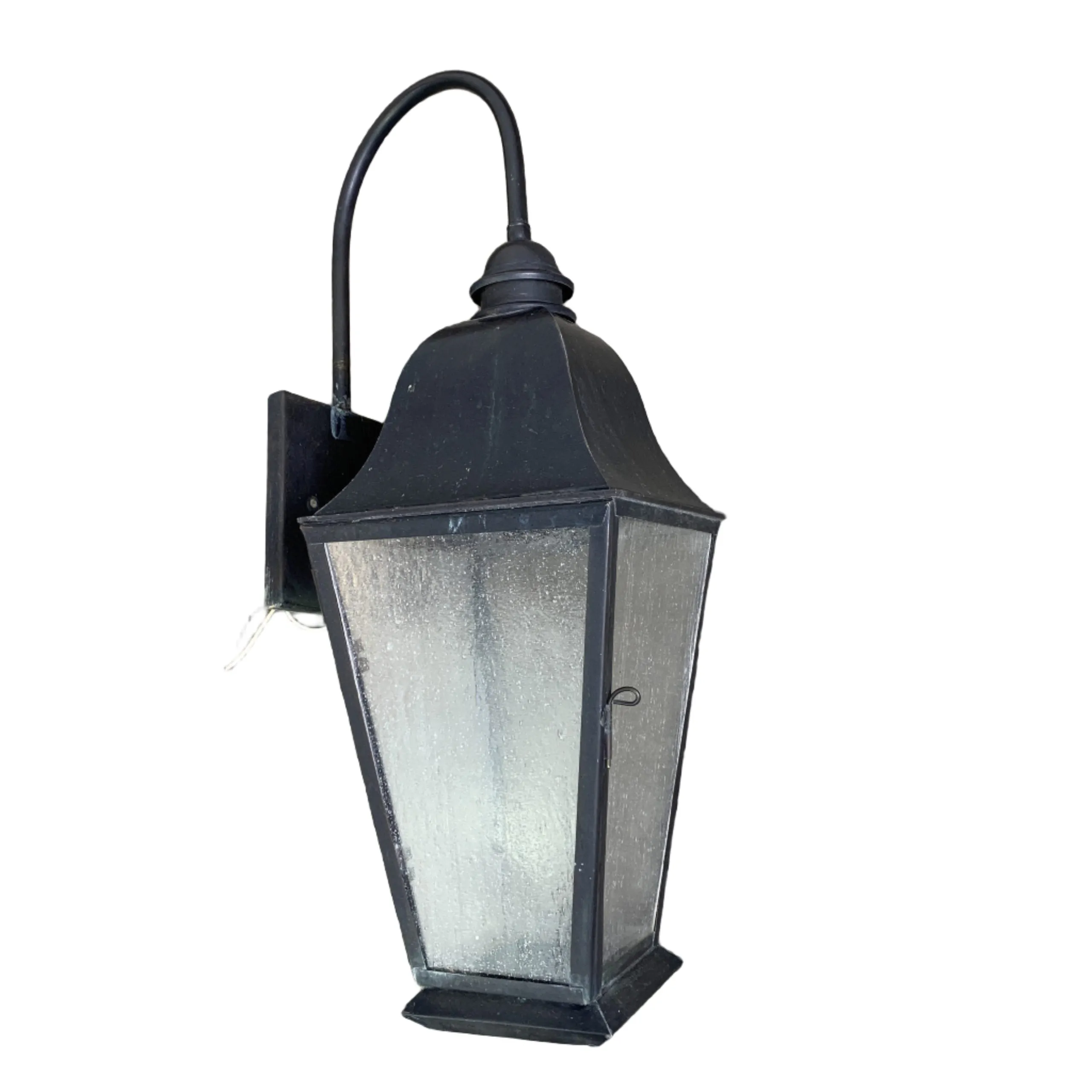 Exterior Wall Sconce Light, Wavy Glass, Traditional