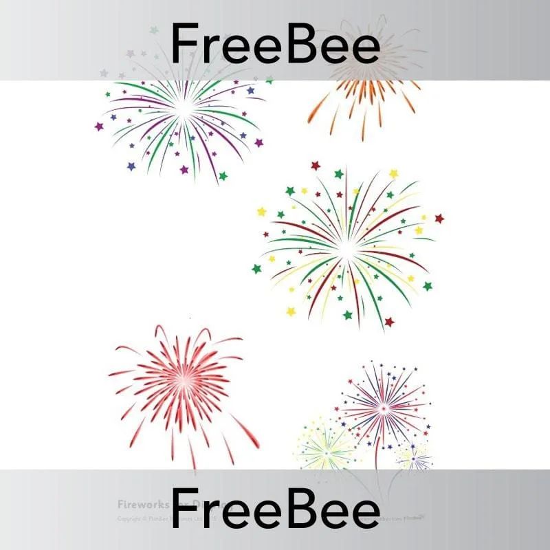 Firework Display Word Cards and Pictures