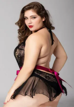 French Daina Seductive Black Plus Size lingerie