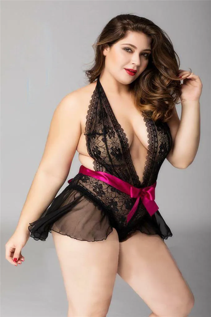 French Daina Seductive Black Plus Size lingerie