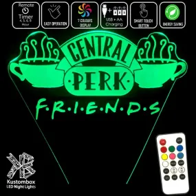 Friends Cafe Perk Logo 3D LED Night Light Lamp