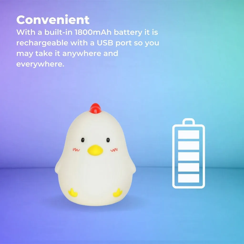 Fun Design Rechargeable Night Lamp, Sleepy Chicken - Muid