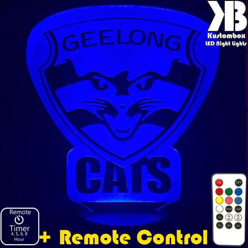 Geelong Cats Australian Football Club 3D LED Night Light