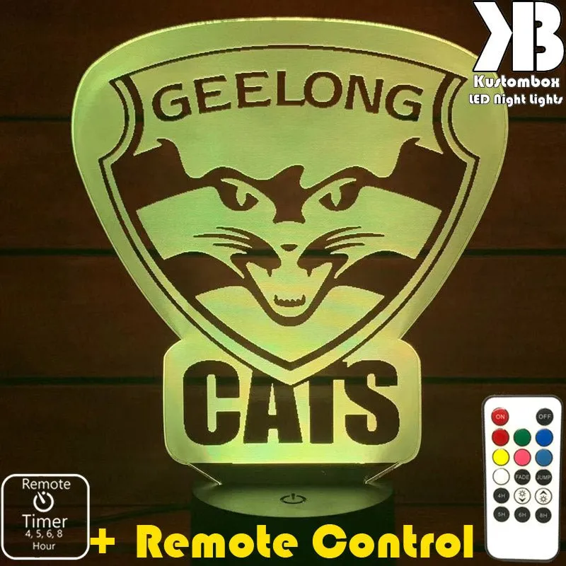 Geelong Cats Australian Football Club 3D LED Night Light
