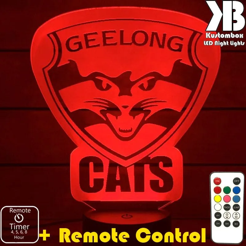Geelong Cats Australian Football Club 3D LED Night Light