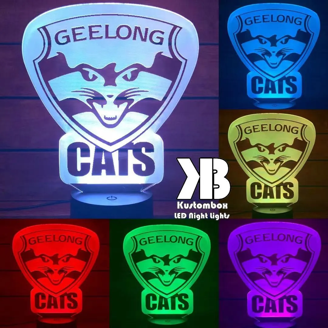 Geelong Cats Australian Football Club 3D LED Night Light