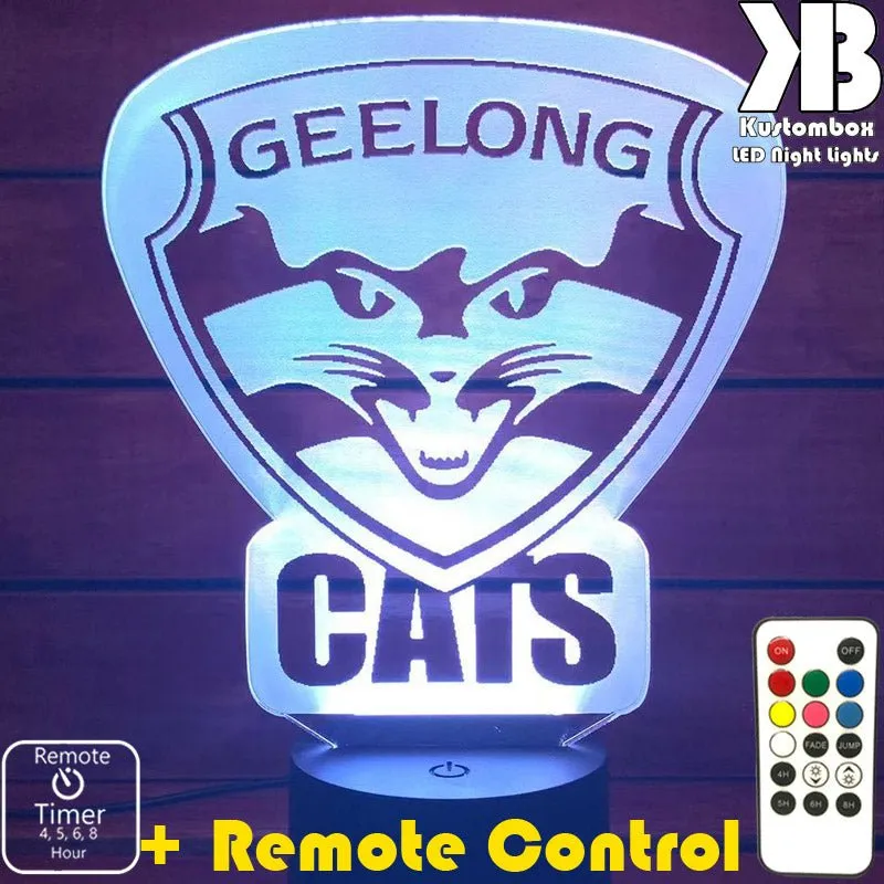 Geelong Cats Australian Football Club 3D LED Night Light