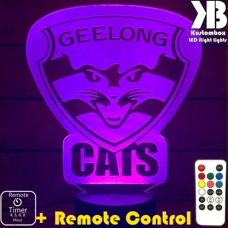 Geelong Cats Australian Football Club 3D LED Night Light