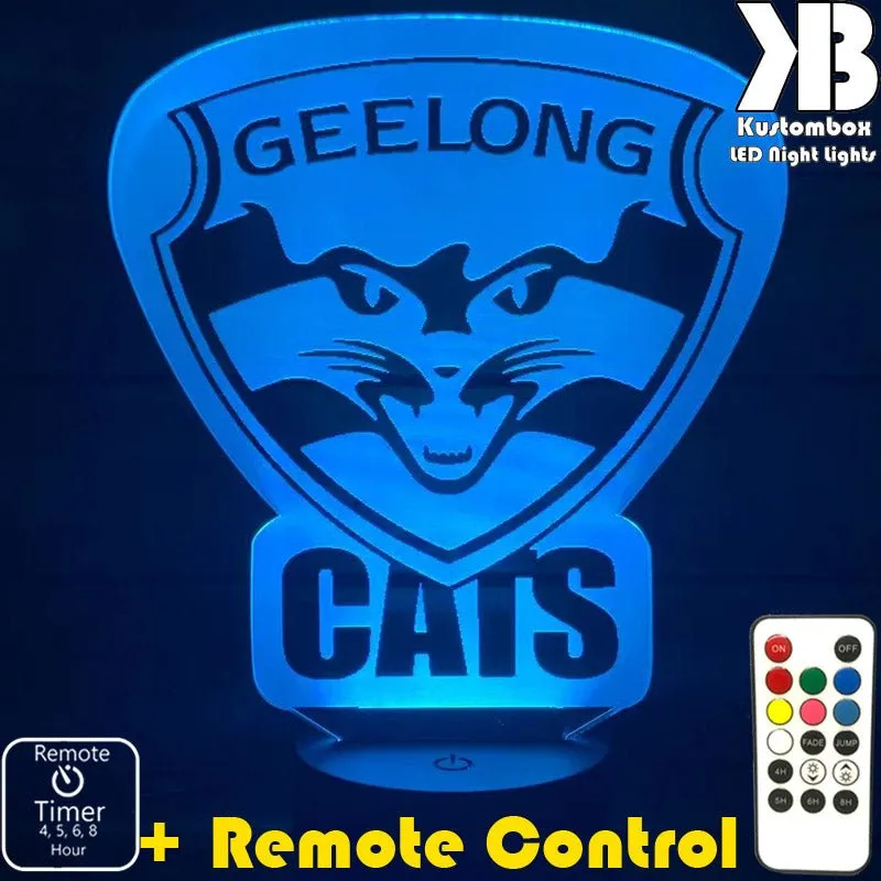 Geelong Cats Australian Football Club 3D LED Night Light