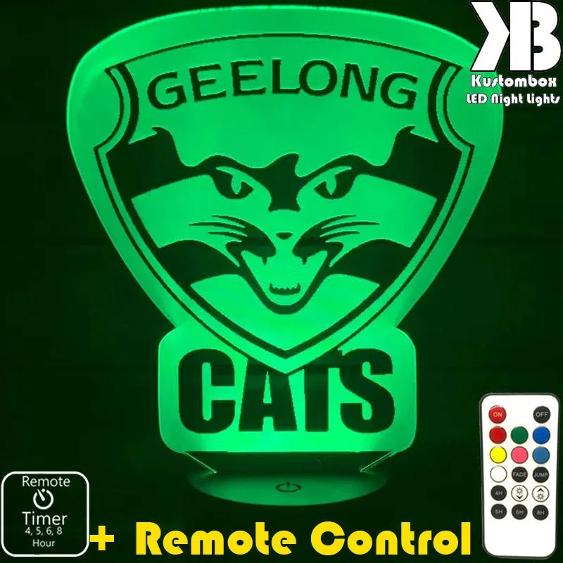 Geelong Cats Australian Football Club 3D LED Night Light