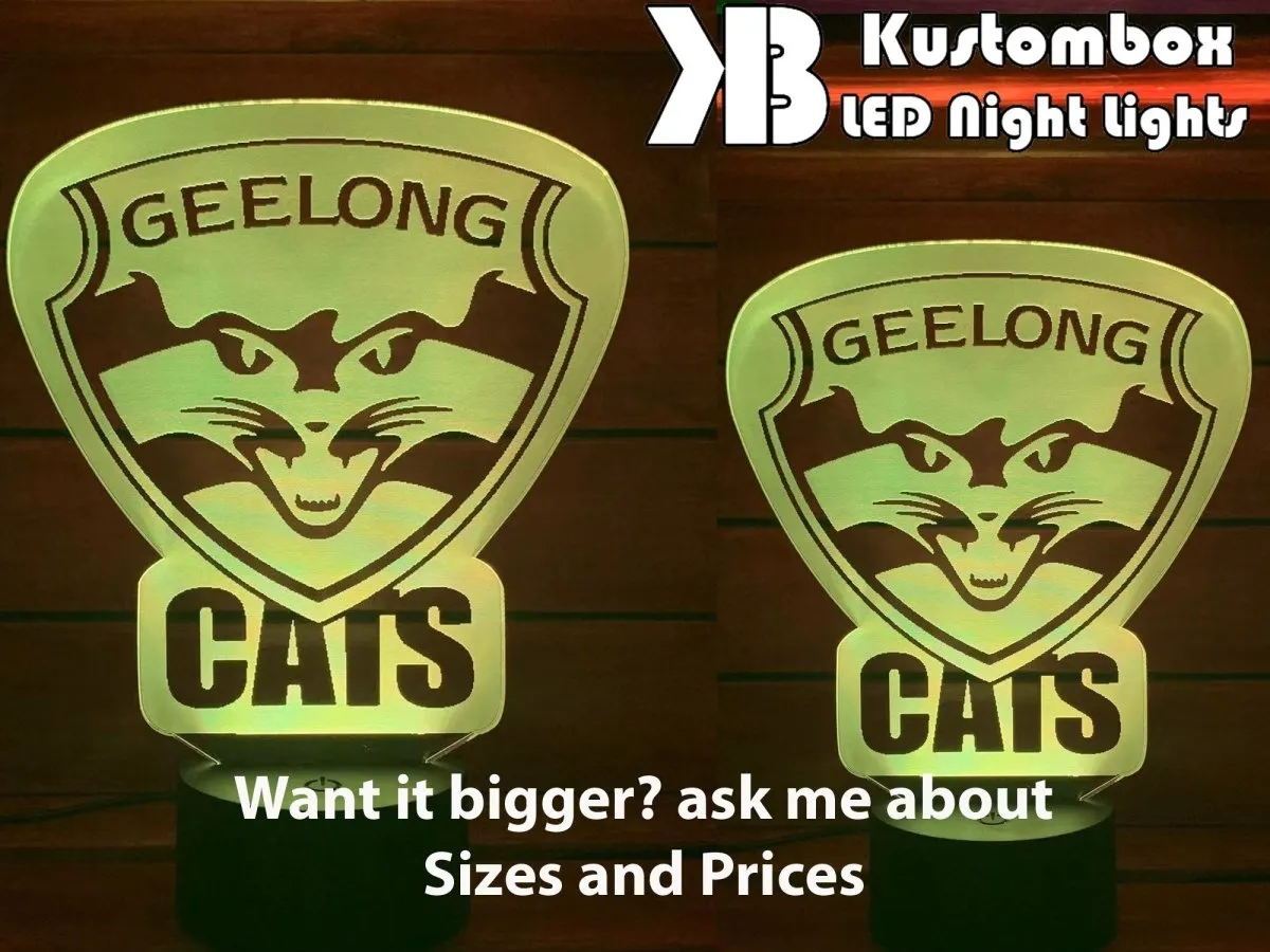 Geelong Cats Australian Football Club 3D LED Night Light
