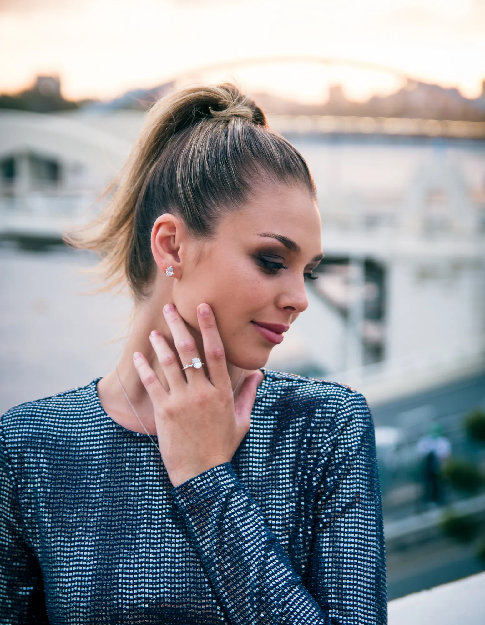 Georgini Aurora Southern Lights Earrings - Silver