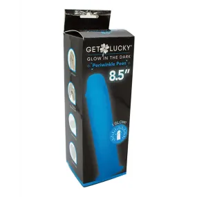 Get Lucky 8.5" Glow in the Dark Periwinkle Peen Dildo