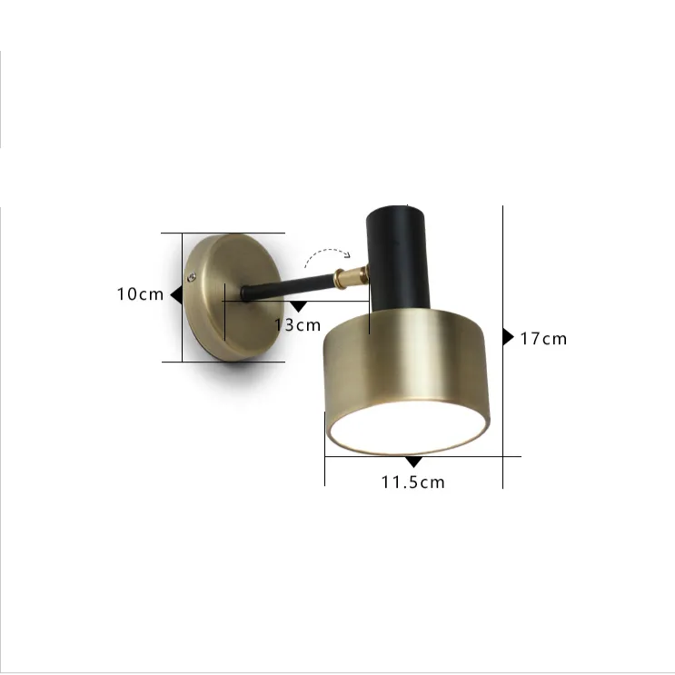 Gio Copper Adjustable Wall Light