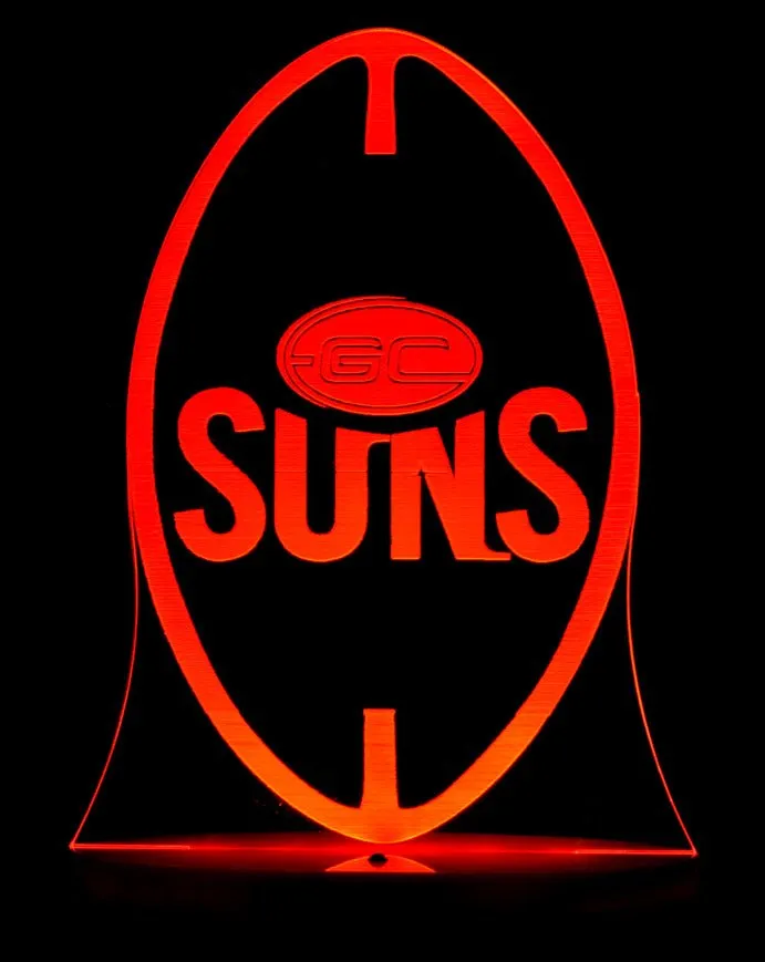 GOLD COAST SUNS Australian Football Club 3D LED Night Light