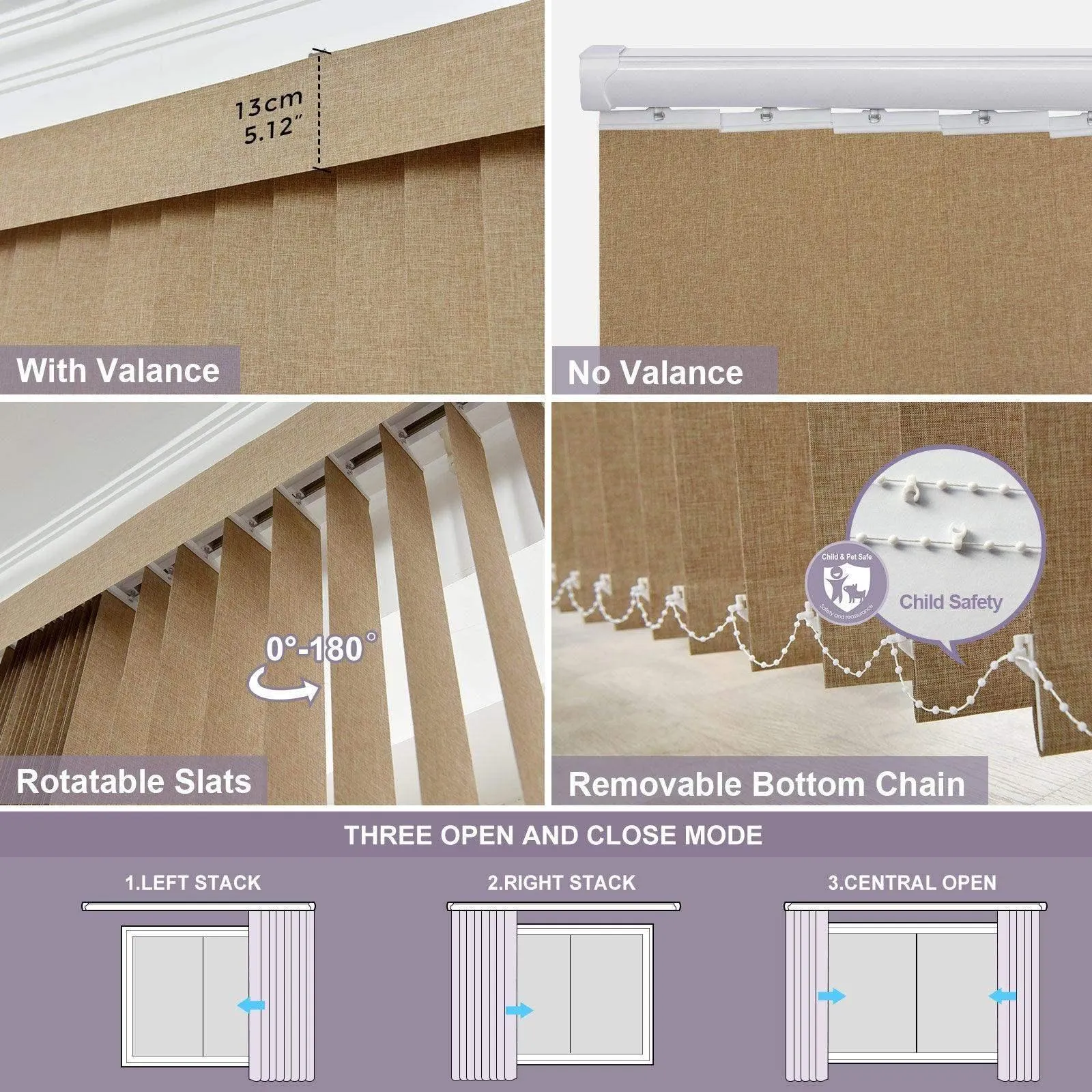 Graywind Manual Vertical Blinds | Blackout Series | Customizable