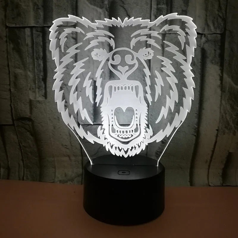 Grizzly Bear 3D LED Night Light Lamp