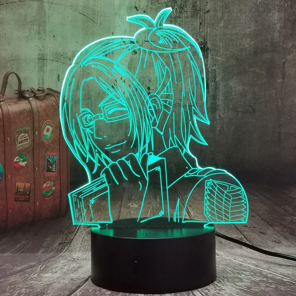 Hange Zoë Japanese Anime Personalised Name 3D LED Night Light Lamp