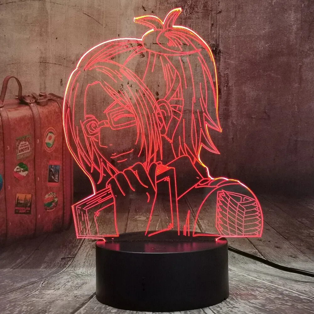 Hange Zoë Japanese Anime Personalised Name 3D LED Night Light Lamp