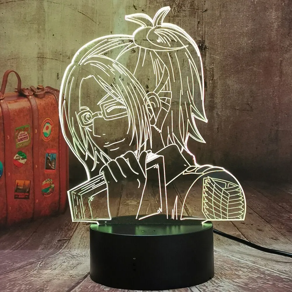 Hange Zoë Japanese Anime Personalised Name 3D LED Night Light Lamp