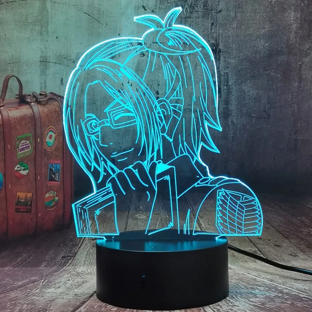 Hange Zoë Japanese Anime Personalised Name 3D LED Night Light Lamp