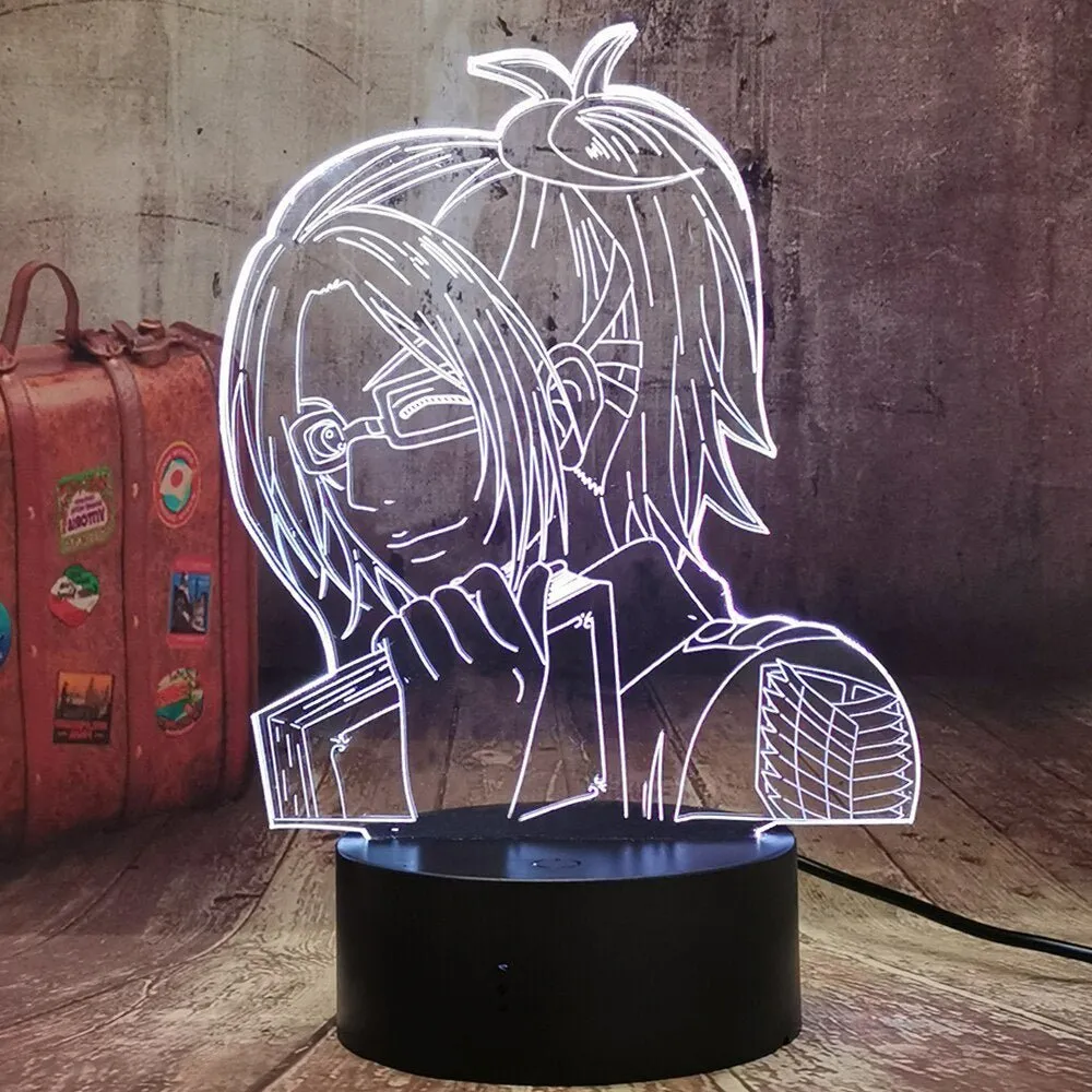 Hange Zoë Japanese Anime Personalised Name 3D LED Night Light Lamp