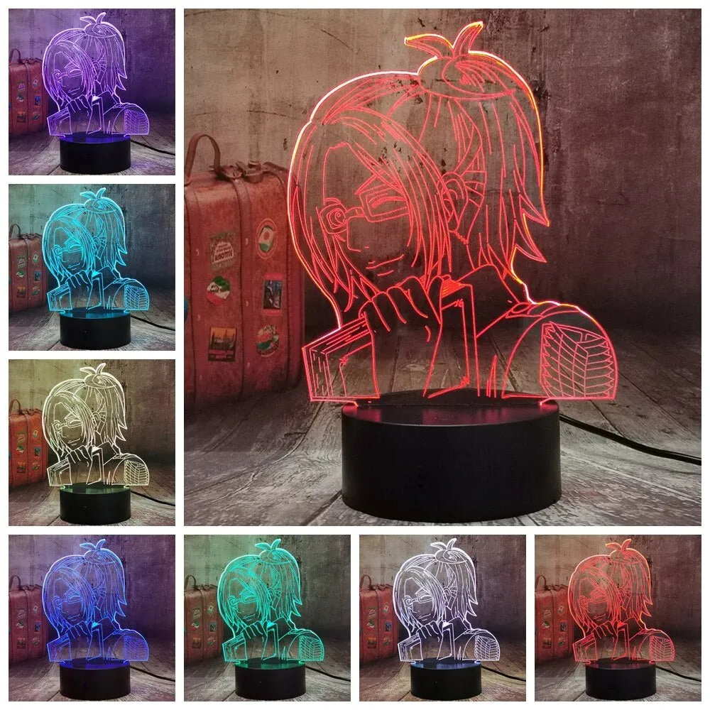 Hange Zoë Japanese Anime Personalised Name 3D LED Night Light Lamp