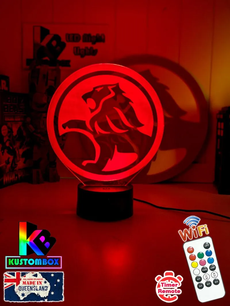 Holden Car Badge Logo Personalised Name 3D LED Night Light