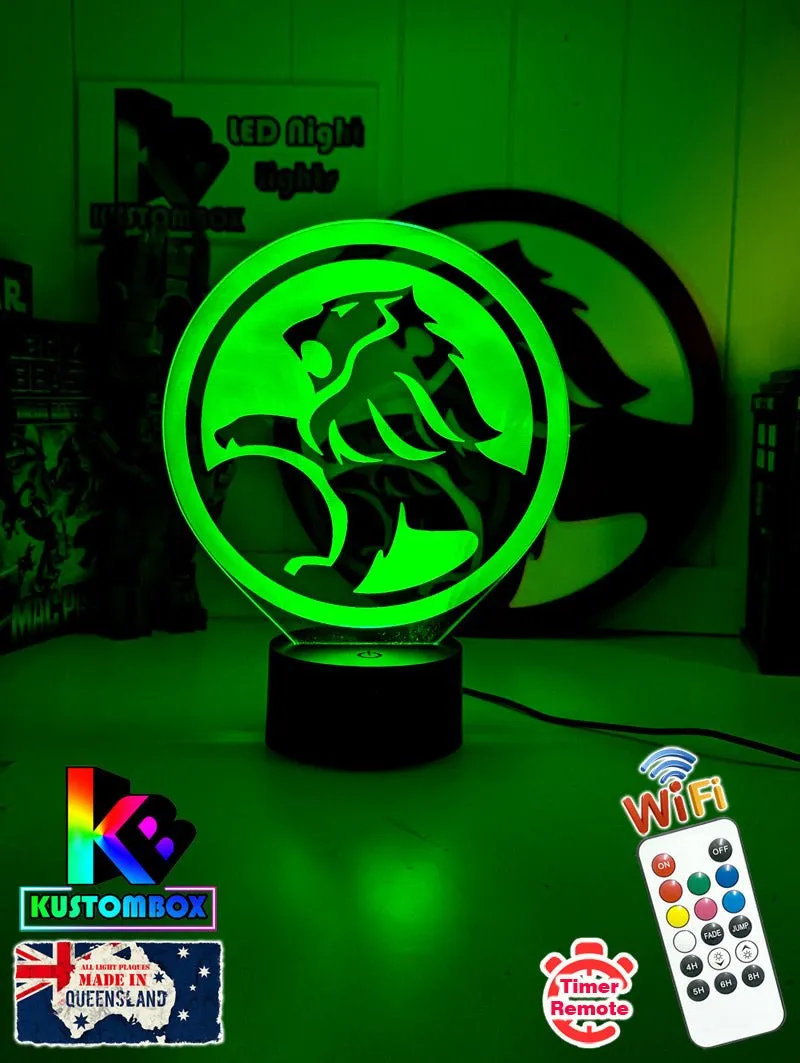 Holden Car Badge Logo Personalised Name 3D LED Night Light