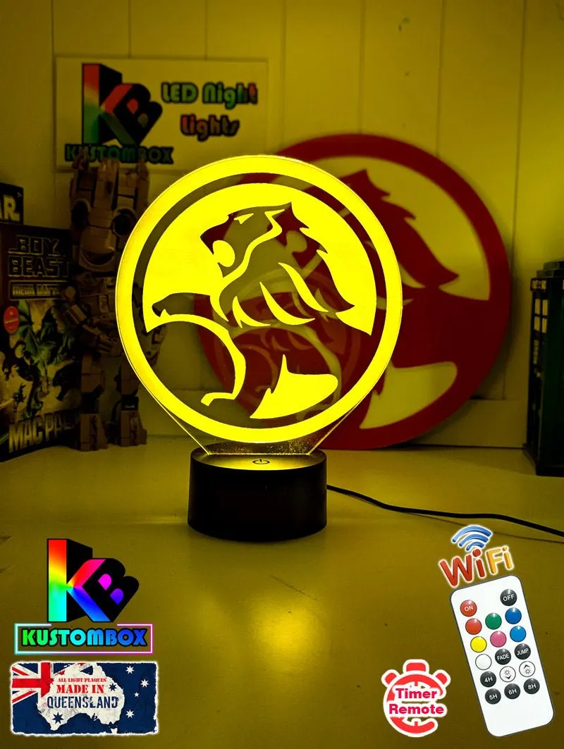 Holden Car Badge Logo Personalised Name 3D LED Night Light