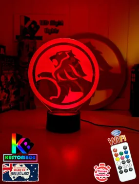 Holden Car Badge Logo Personalised Name 3D LED Night Light