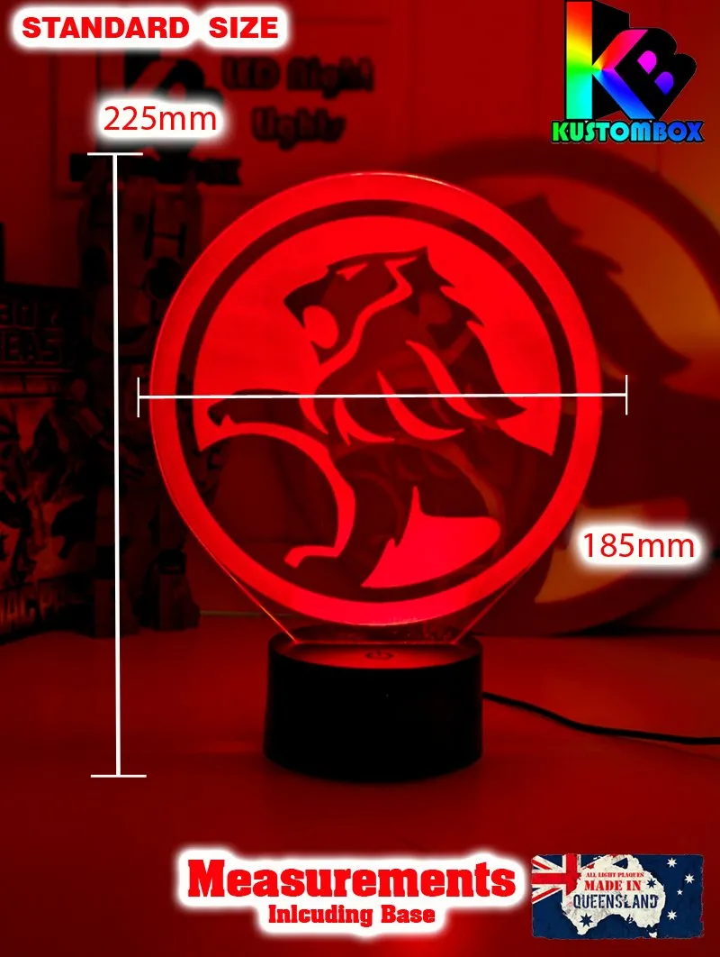 Holden Car Badge Logo Personalised Name 3D LED Night Light