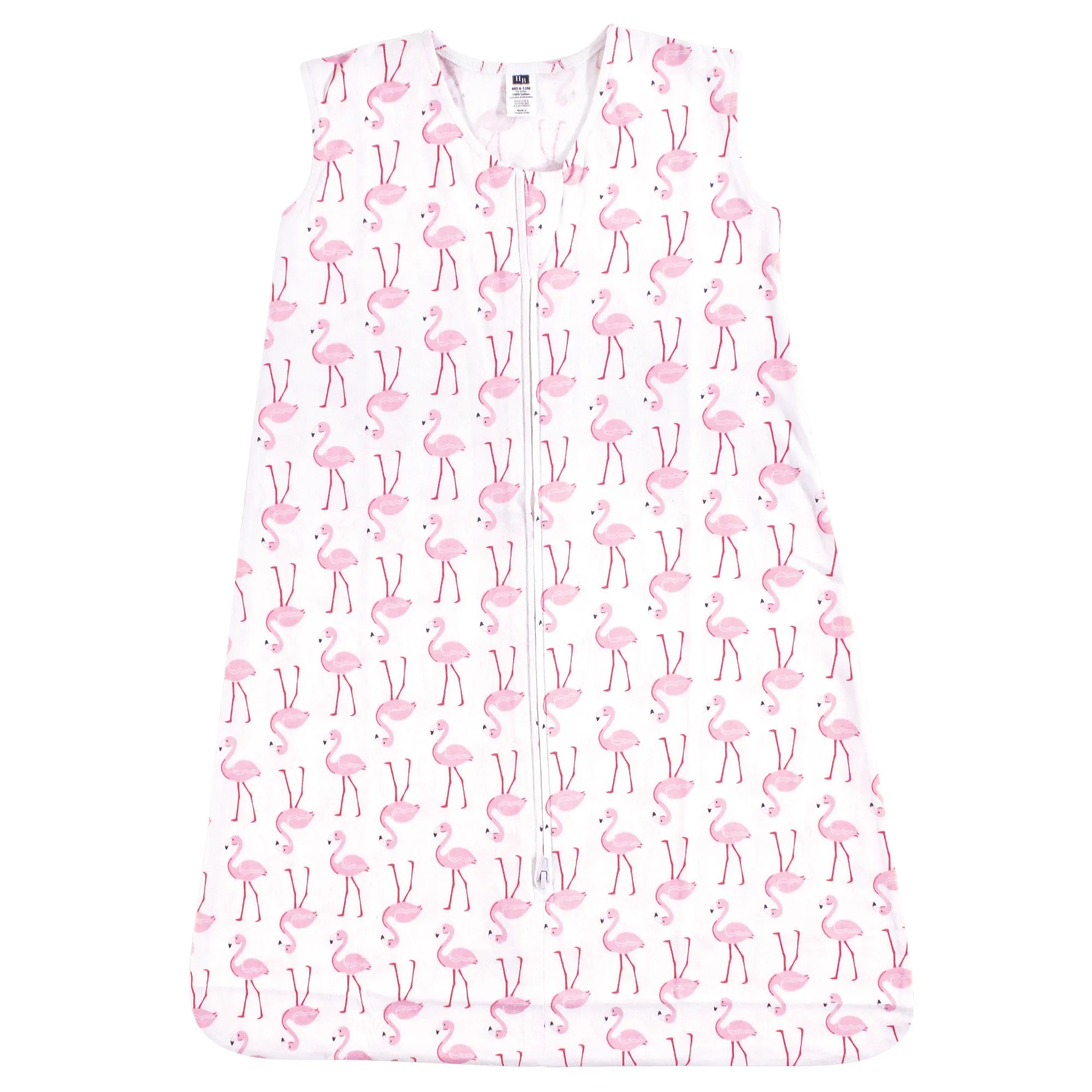 Hudson Baby Cotton Sleeveless Wearable Sleeping Bag, Sack, Blanket, Flamingo