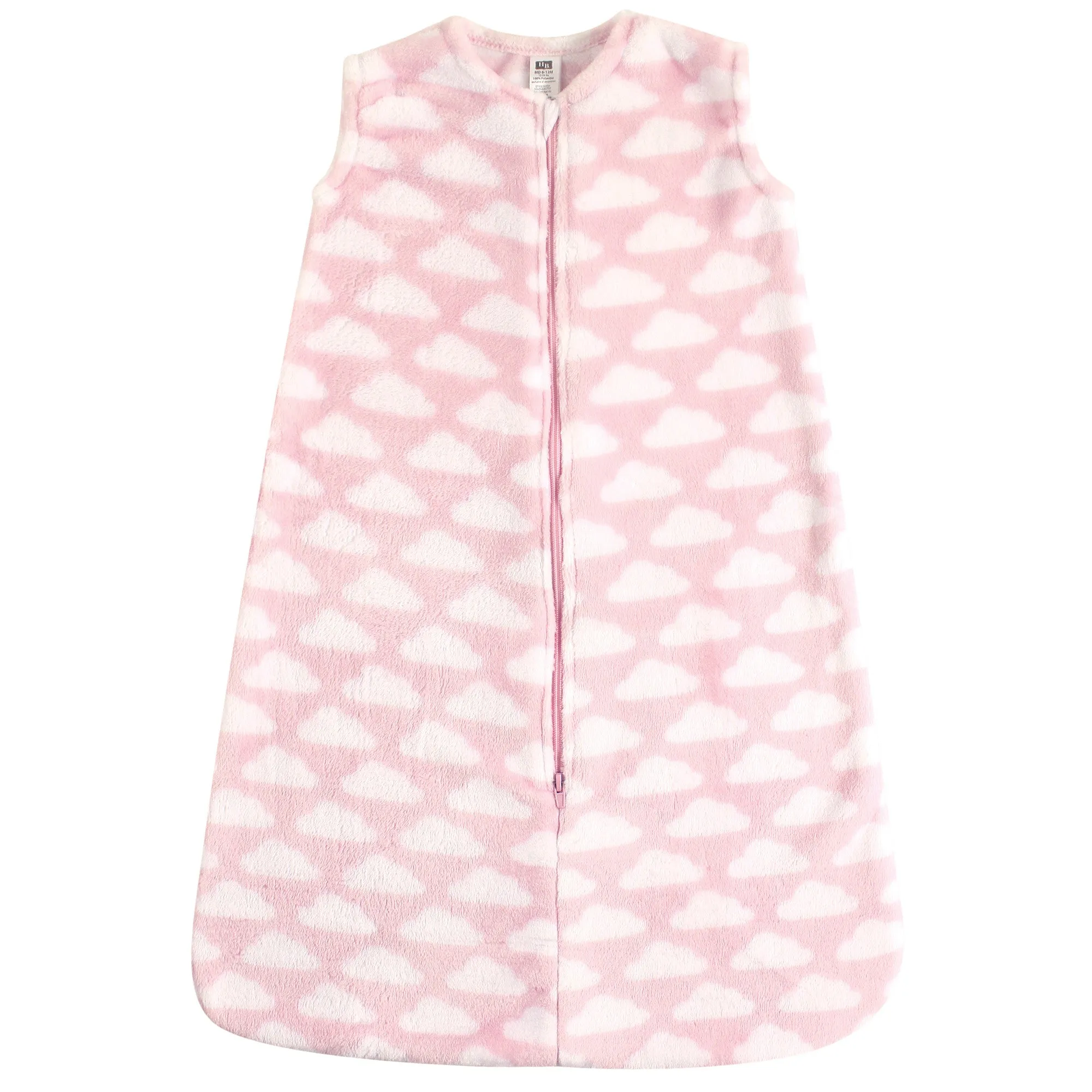 Hudson Baby Plush Sleeping Bag, Sack, Blanket, Pink Clouds Plush