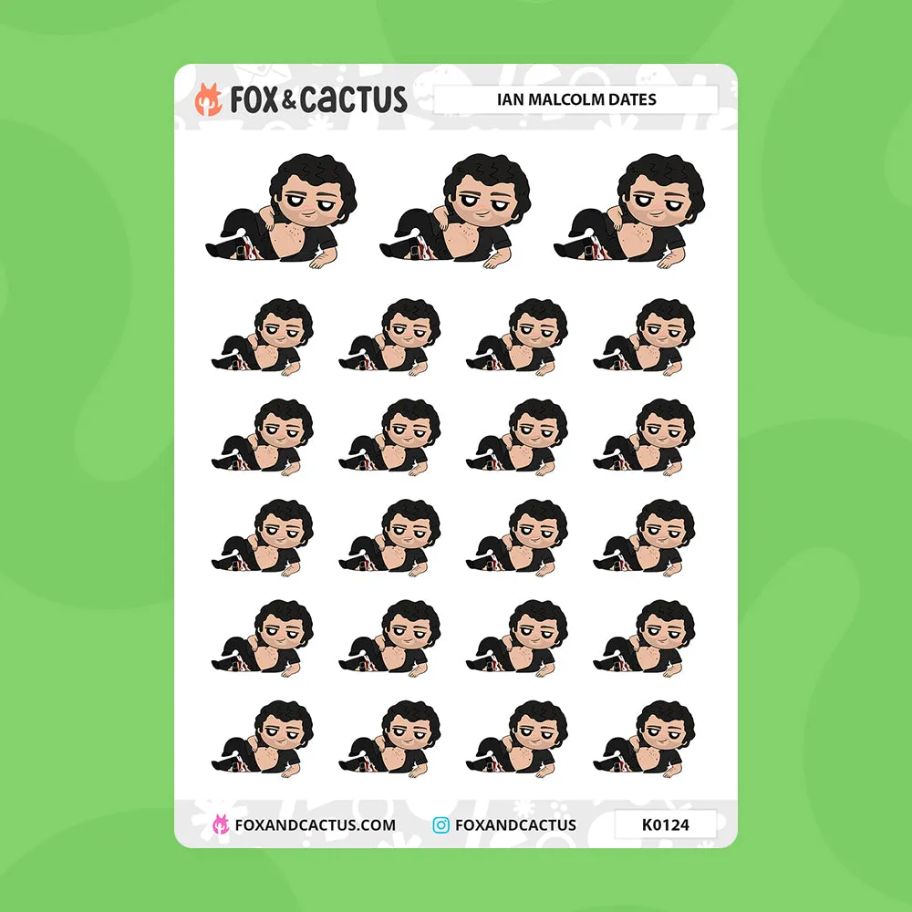 Ian Malcolm Date Stickers