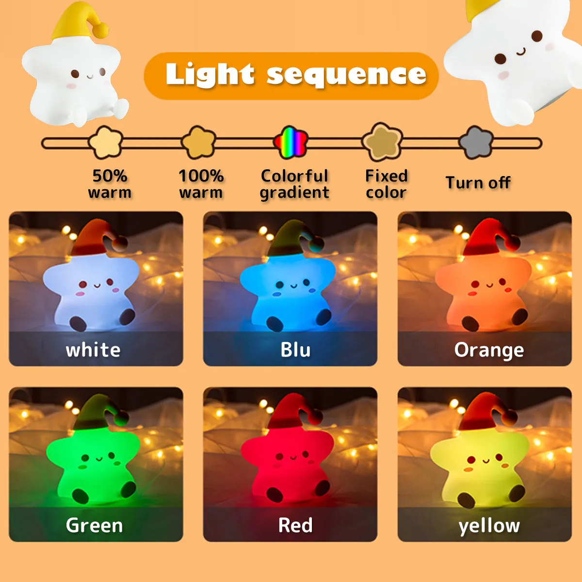 Kawaii Cloud LED Night Light